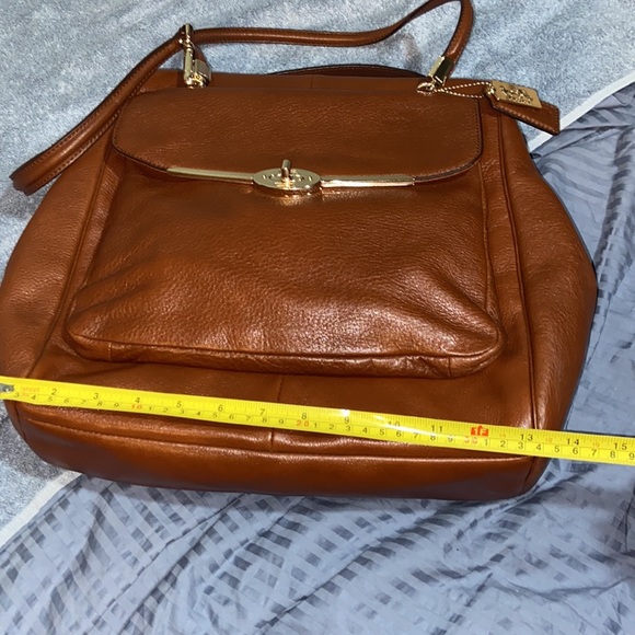 Nwot COACH LARGE PEBBLED LEATHER shoulder bag  MADISON 25170 - Picture 8 of 15